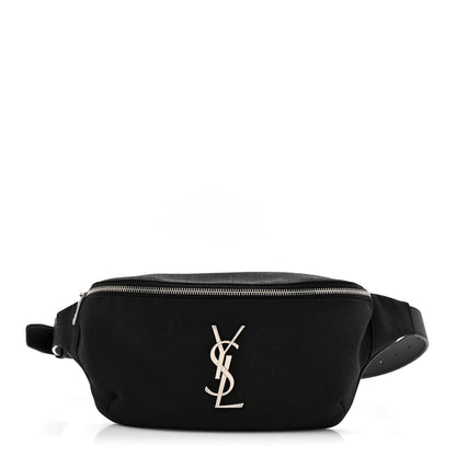 Saint Laurent Canvas Monogram Belt Bag Black 1 of 10