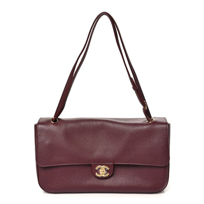 Chanel Grained Calfskin Small Souplissimo Maxi Flap Burgundy 1 of 10