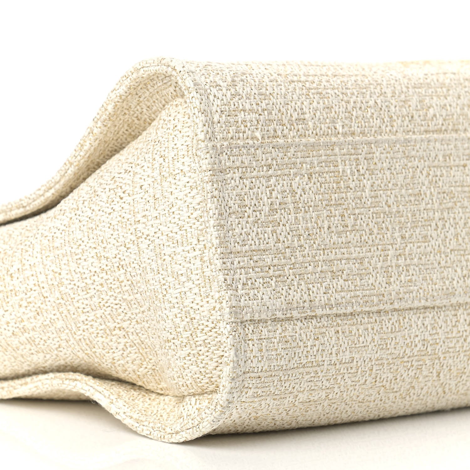 Chanel Lurex Boucle Small Deauville Tote White 8 of 10