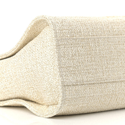 Chanel Lurex Boucle Small Deauville Tote White 8 of 10
