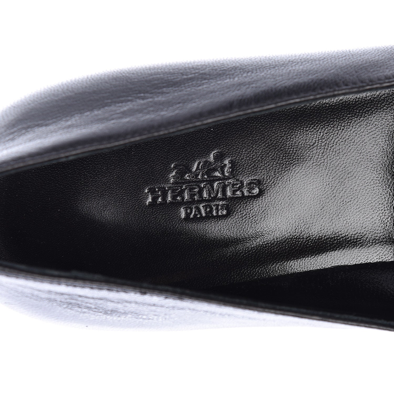Hermes Goatskin Subtil Ballet Flats 37 Black 7 of 8
