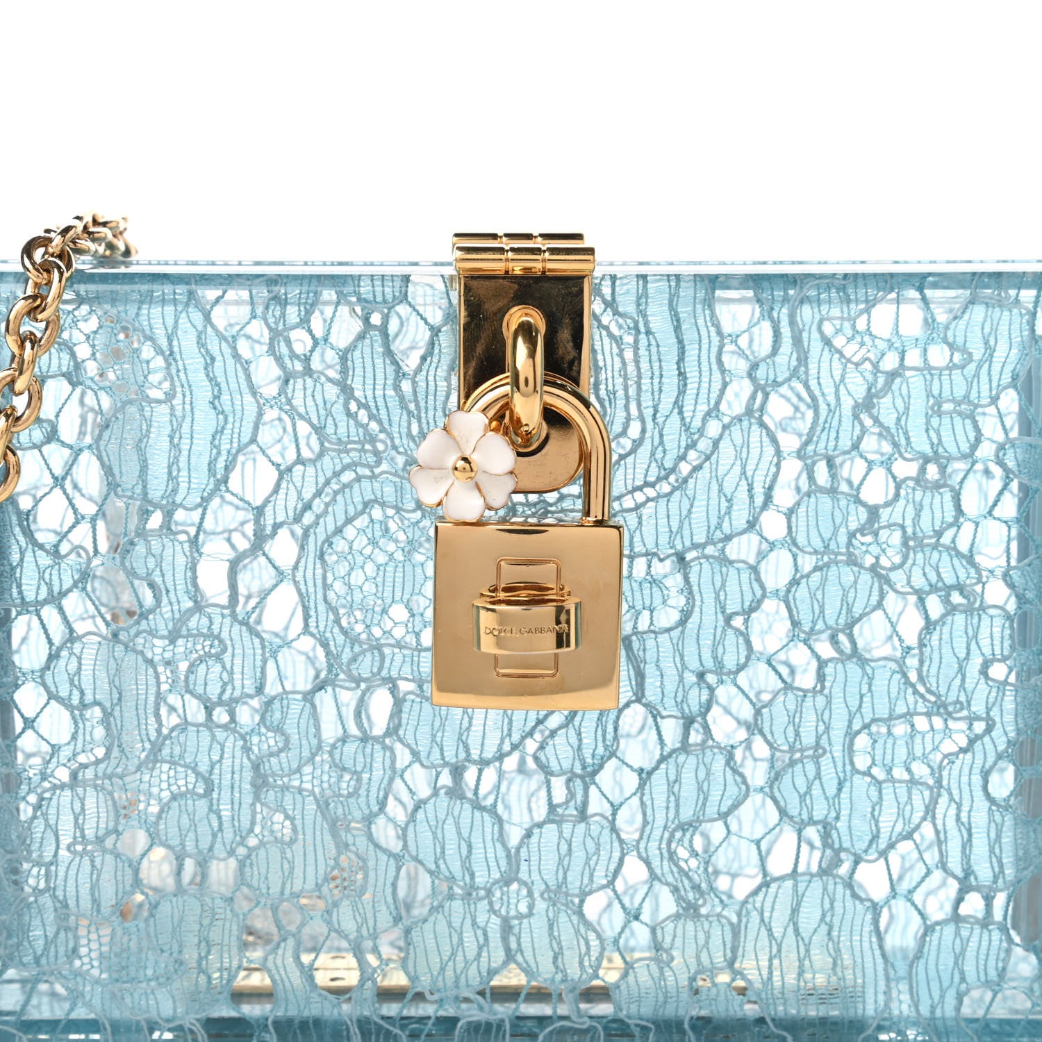Dolce & Gabbana Plexiglass Dolce Box Clutch Blue 9 of 9