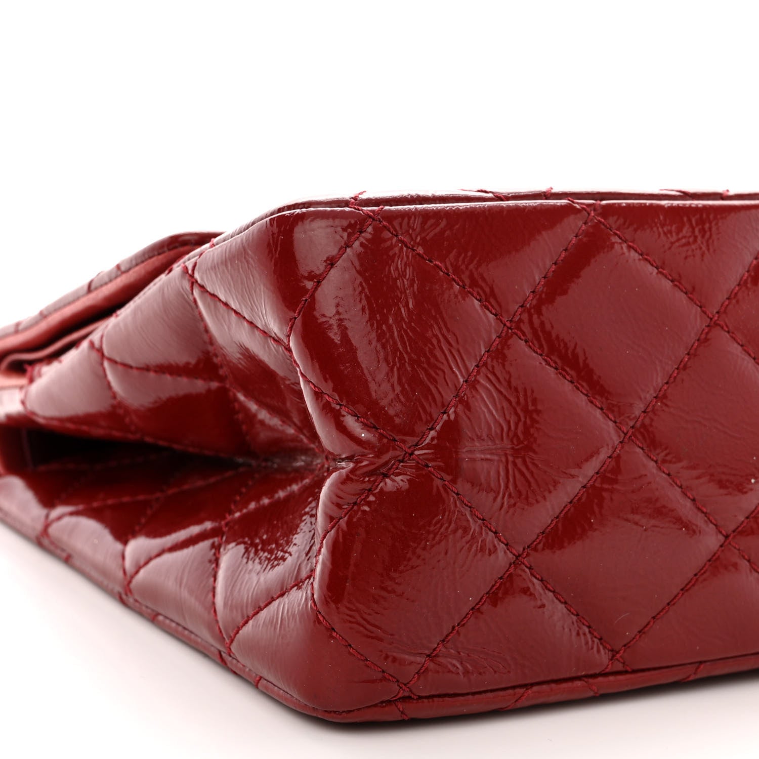 Chanel Aged Glazed Calfskin Quilted 2.55 Reissue 227 Flap Red 8 of 14