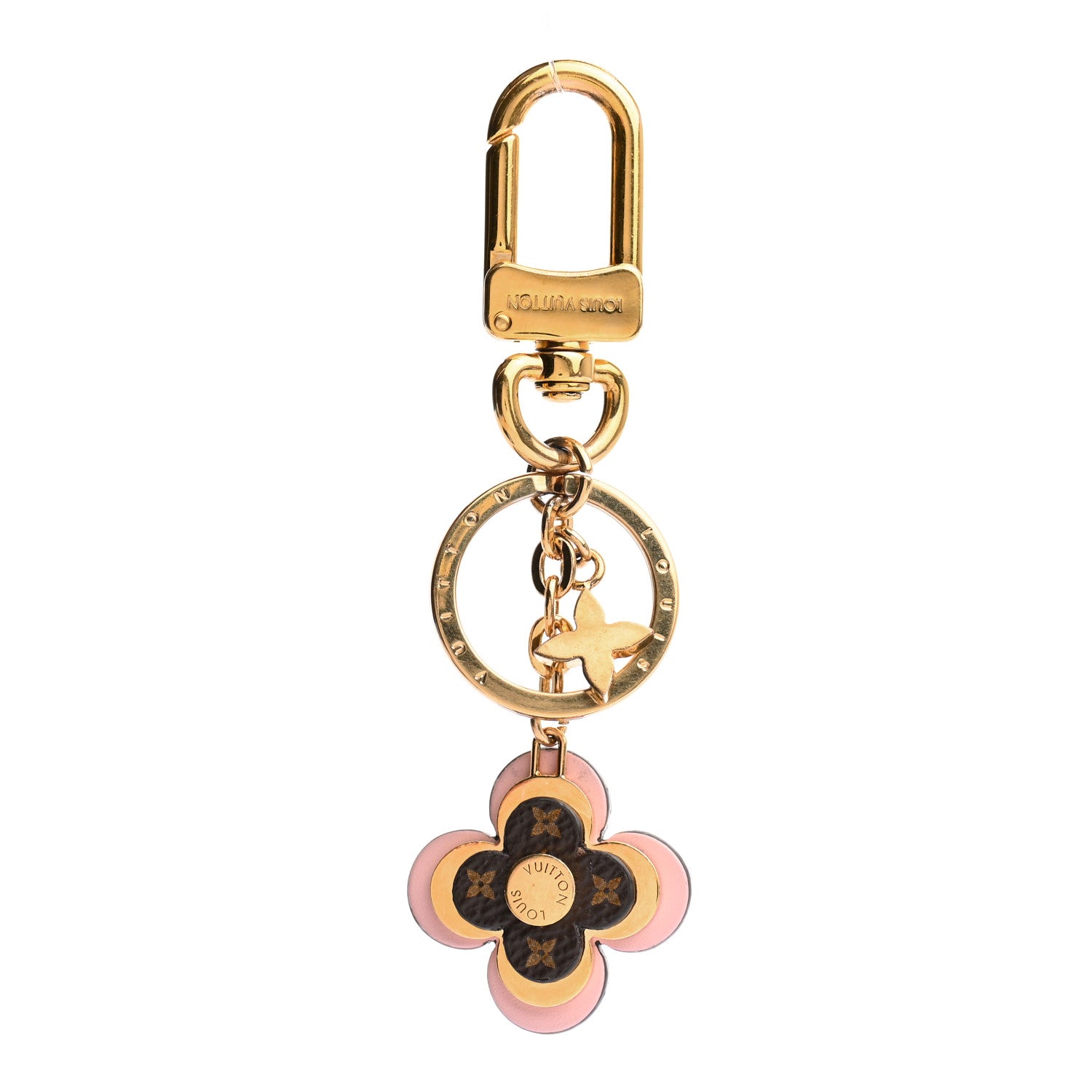 Louis Vuitton Monogram Blooming Flowers BB Bag Charm Key Holder Pink 1 of 3