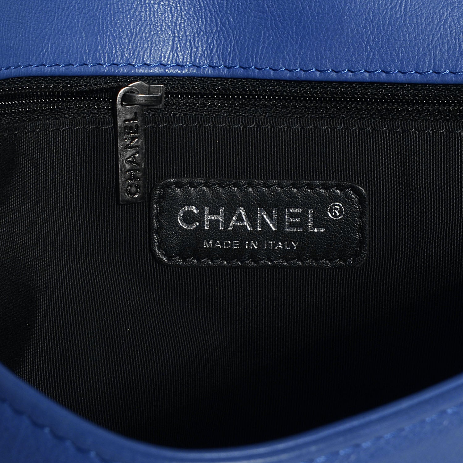 Chanel Lambskin Quilted Large Boy Flap Blue 6 of 9