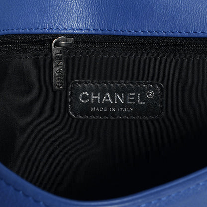 Chanel Lambskin Quilted Large Boy Flap Blue 6 of 9