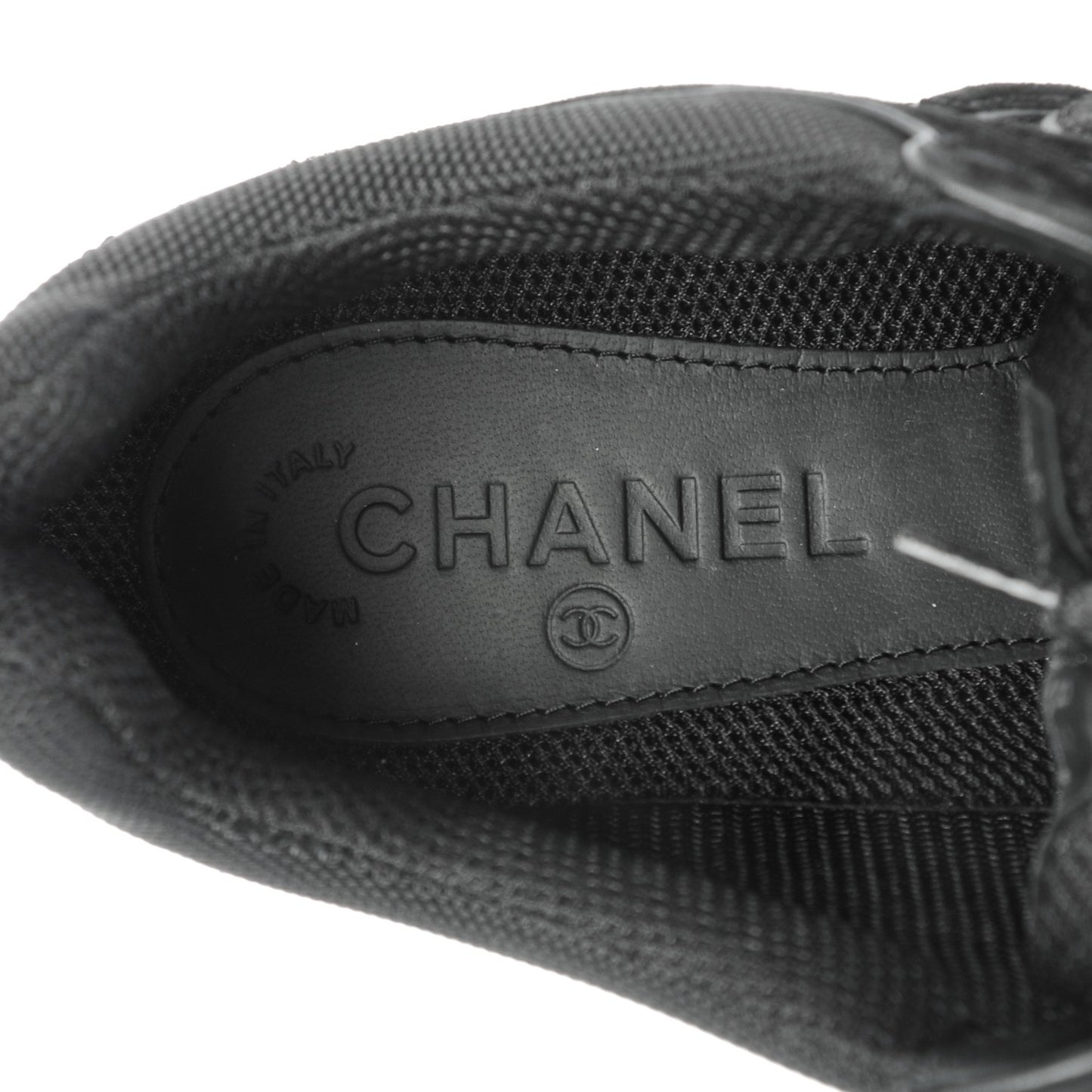 Suede Calfskin CC Sneakers 39 Black