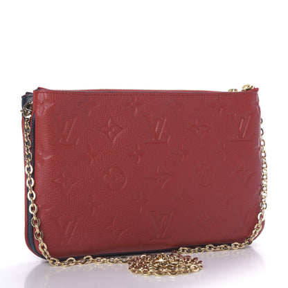 Louis Vuitton Empreinte Double Zip Pochette Marine Rouge 3 of 10