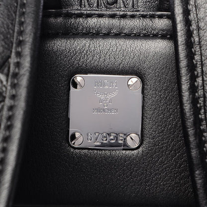 MCM Calfskin Ottomar Monogram Duke Backpack Black 6 of 6