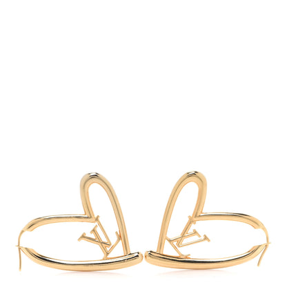 Louis Vuitton Metal Fall In Love Hoop Earrings GM Gold 1 of 5