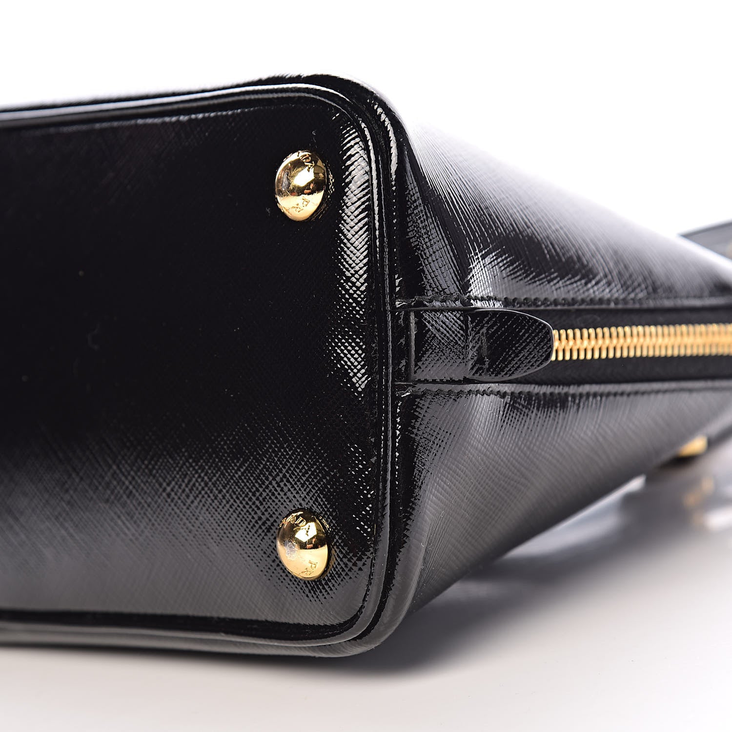 Prada Saffiano Vernice Small Promenade Tote Black 11 of 12