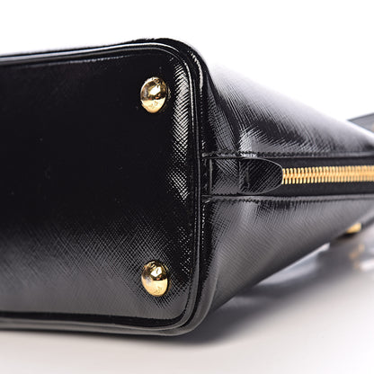 Prada Saffiano Vernice Small Promenade Tote Black 11 of 12
