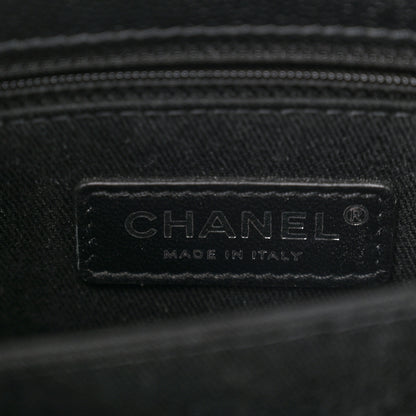 Chanel Caviar Chevron Quilted Mini Coco Handle Flap So Black 6 of 11