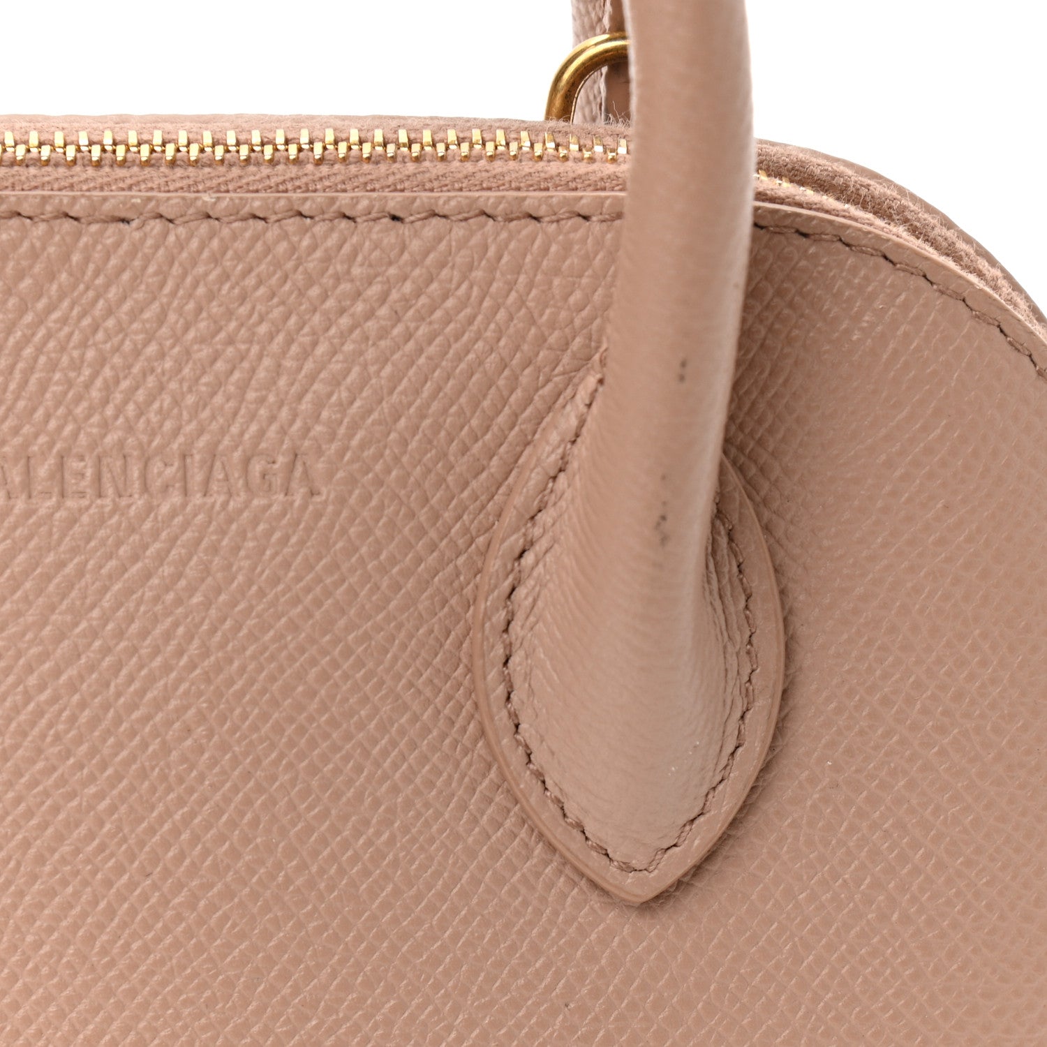 Balenciaga Grained Calfskin XXS Ville Top Handle Bag Beige Tapioca 11 of 13