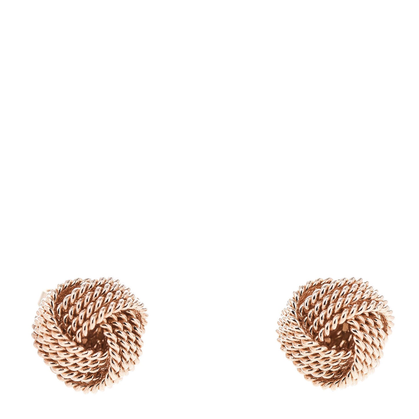 18K Rose Gold Twist Knot Earrings