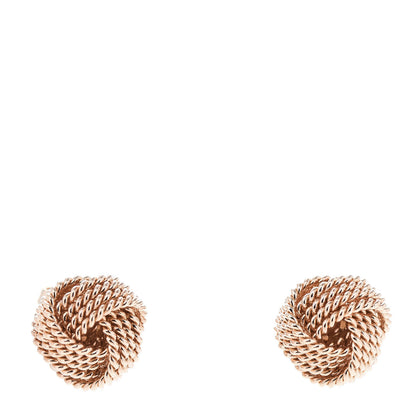 Tiffany 18K Rose Gold Twist Knot Earrings 1 of 5