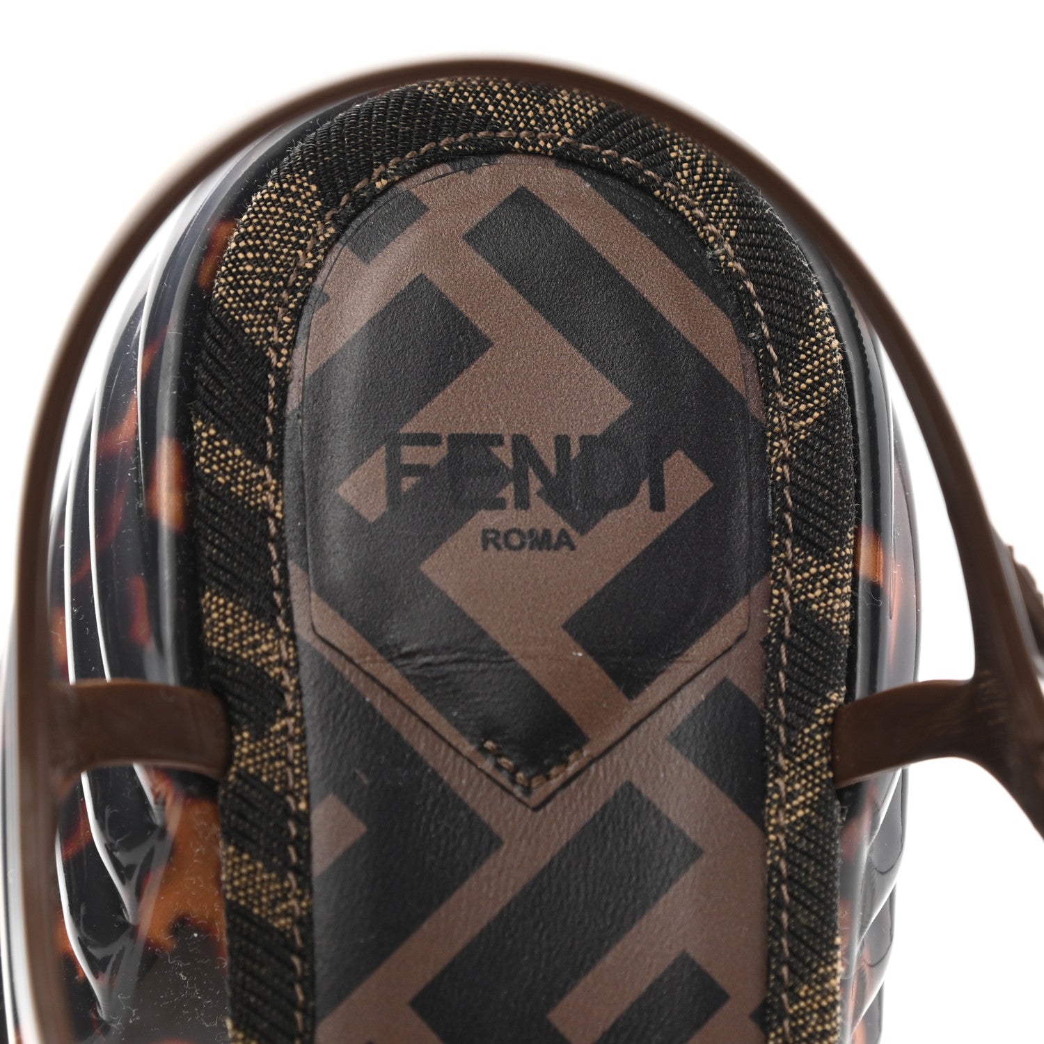 Fendi FF Tortoise Promenade Pumps 37 Tobacco 6 of 7