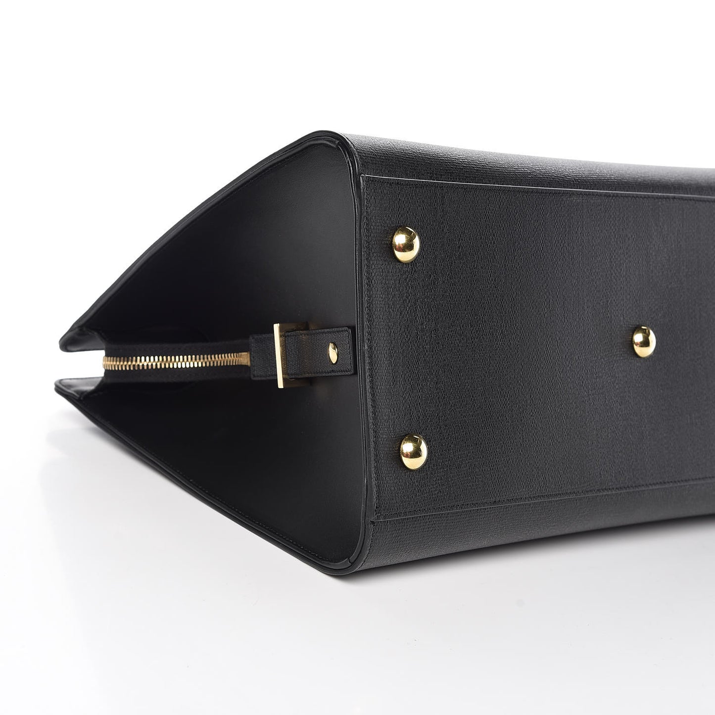 Textured Calfskin Medium Classic Y Cabas Black