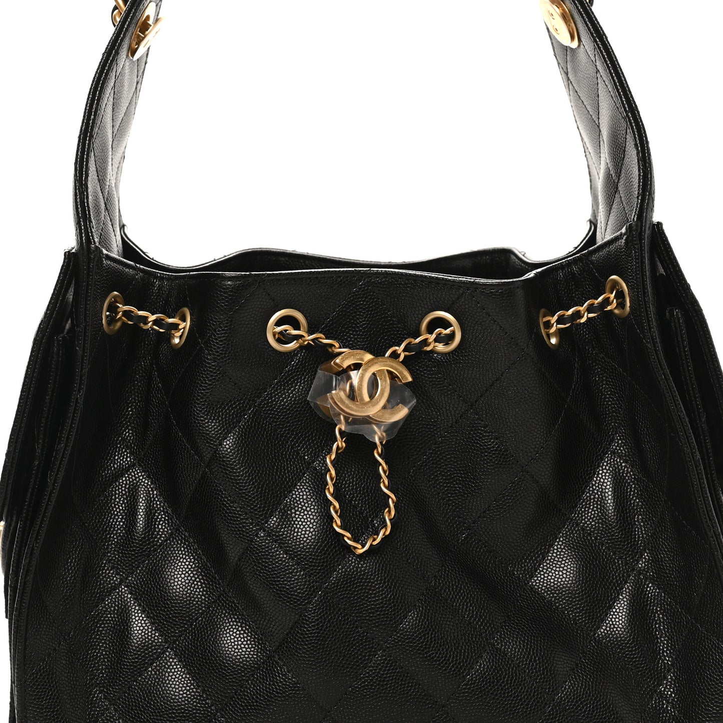 Caviar Quilted Small Chanel 25 Handbag Black