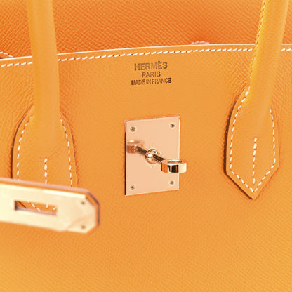 Hermes Epsom Candy Birkin 35 Jaune D'Or Feu 6 of 11
