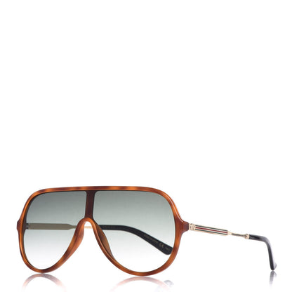 Gucci Shield Sunglasses GG0199S Tortoiseshell 1 of 8