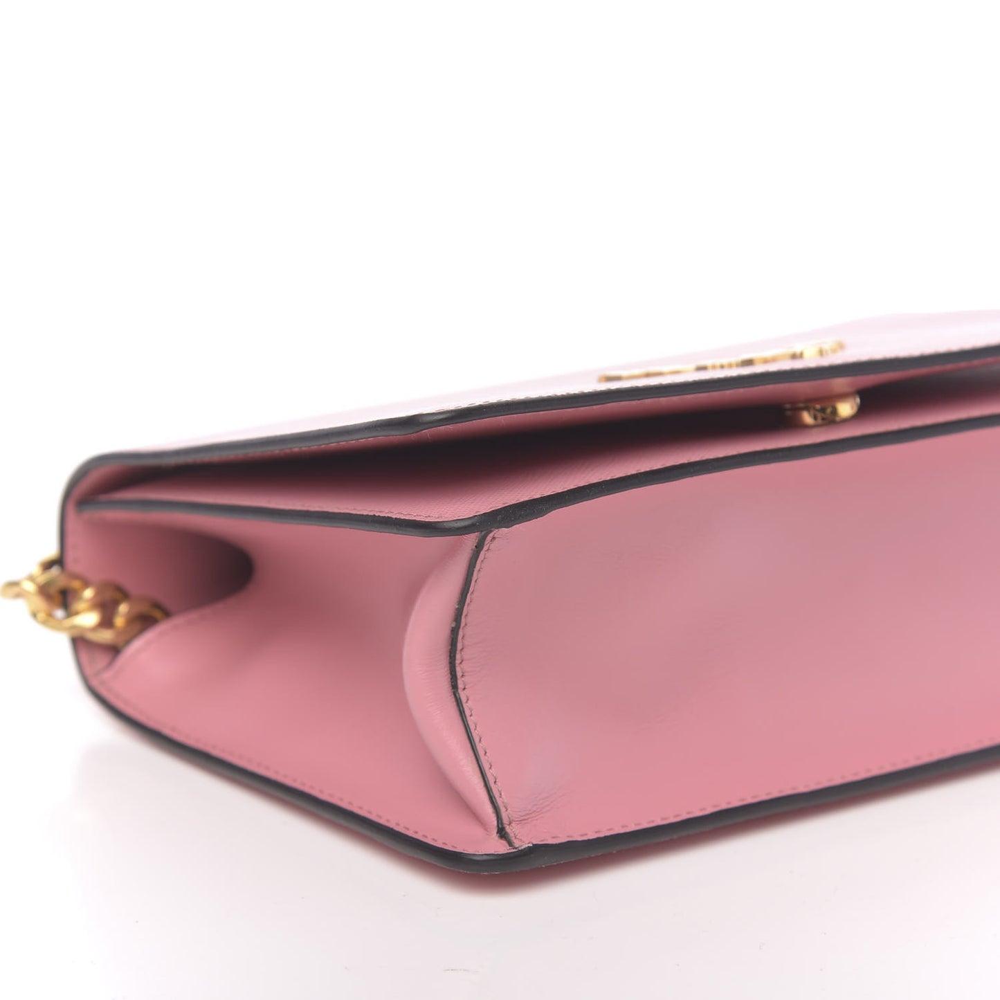Saffiano Soft Calfskin Chain Crossbody Bag Petalo