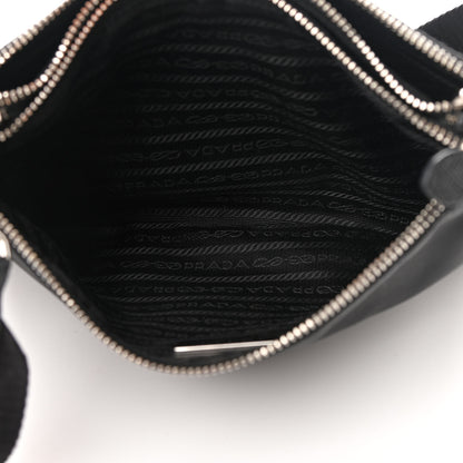 Prada Re-Nylon Saffiano Re-Edition 2000 Double Zip Crossbody Bag Black 6 of 16