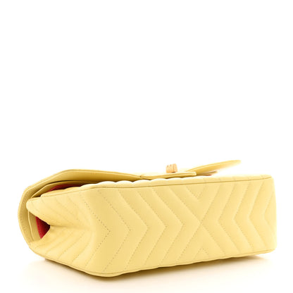 Chanel Sheepskin Chevron Quilted 2.55 Reissue 225 Flap Yellow 4 of 11