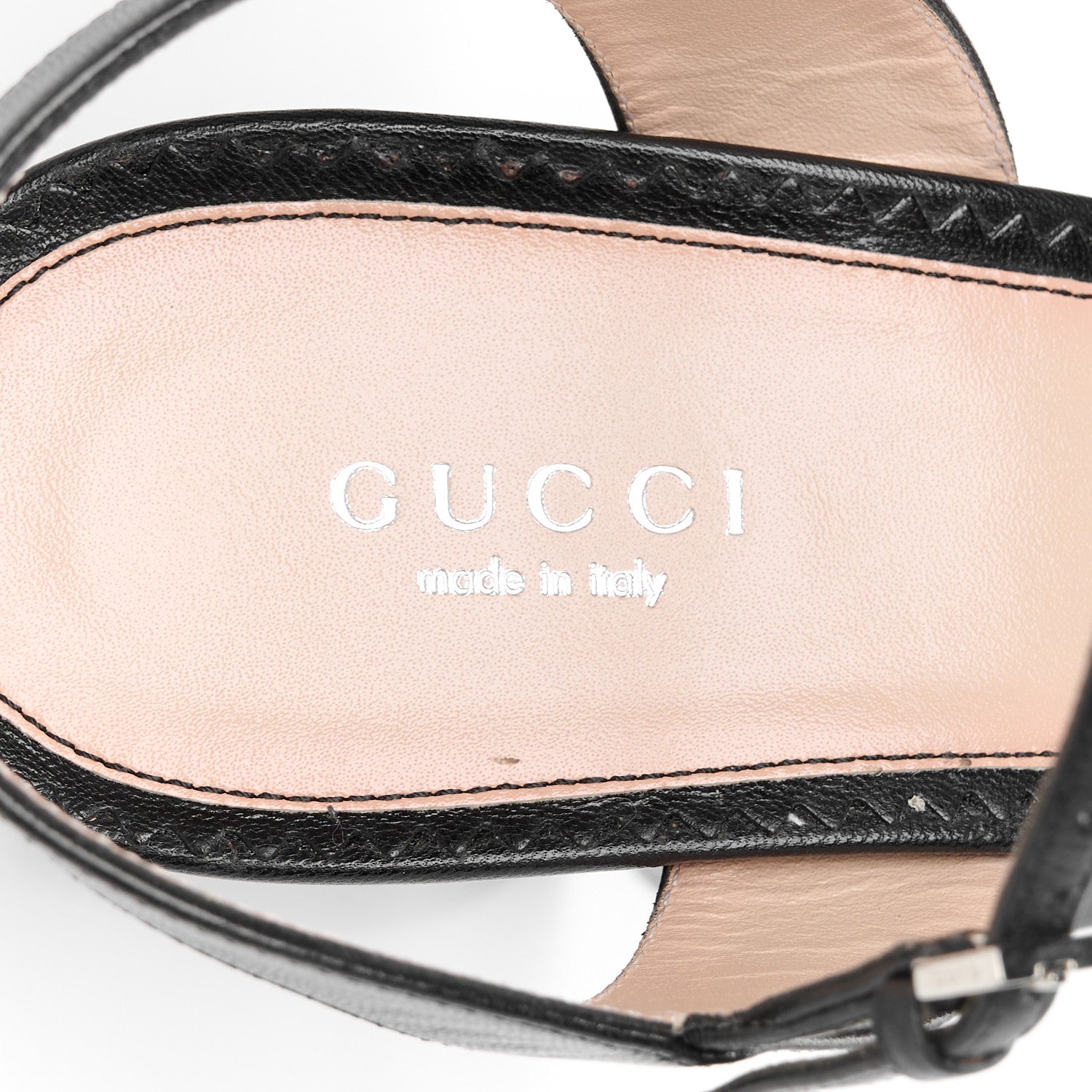 Gucci Malaga Kid Interlocking G Studs 155mm Platform Sandals 40 Perfect Black 7 of 9