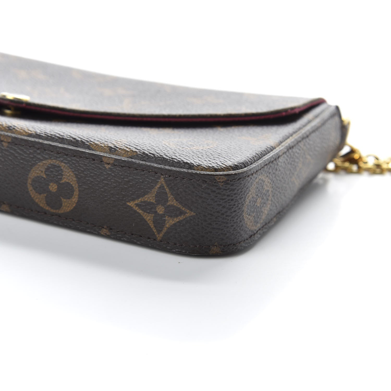 Louis Vuitton Monogram Pochette Felicie Chain Wallet Fuchsia 9 of 11