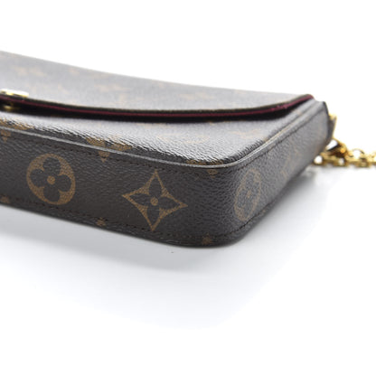 Louis Vuitton Monogram Pochette Felicie Chain Wallet Fuchsia 9 of 11