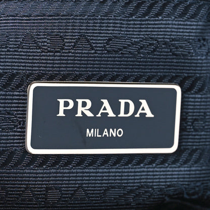 Prada Tessuto Nylon Saffiano Tote Navy 6 of 8