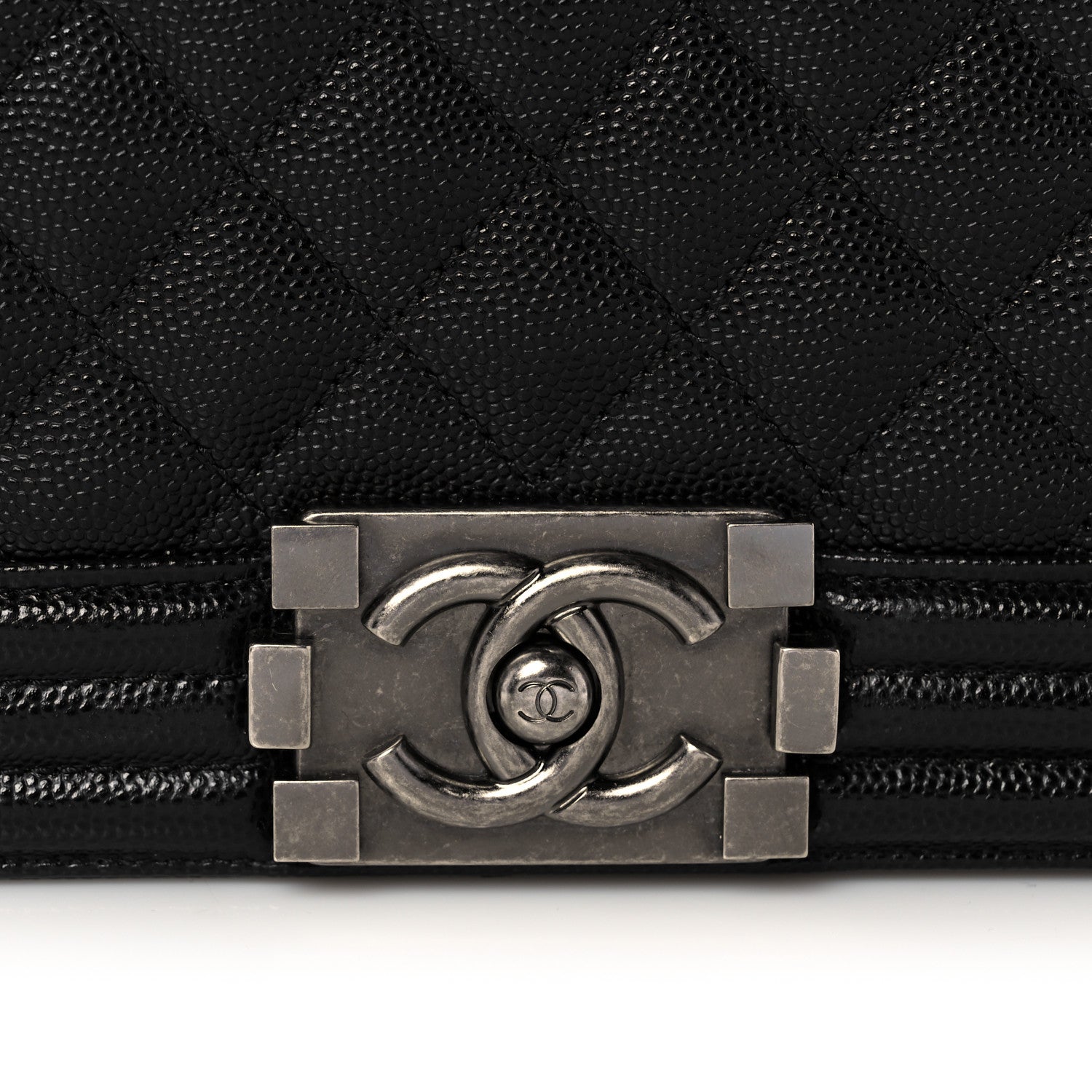Chanel Caviar Quilted Medium Boy Flap Black 8 of 13