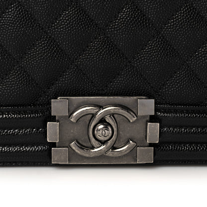 Chanel Caviar Quilted Medium Boy Flap Black 8 of 13