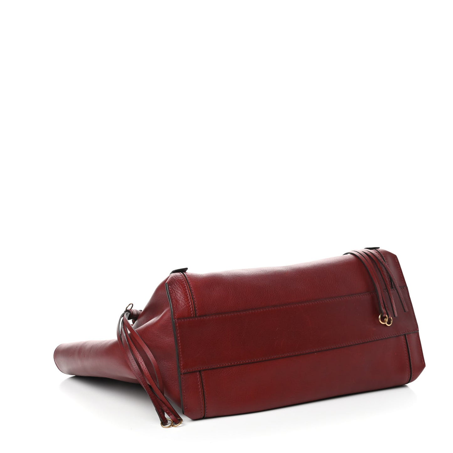 Smooth Calfskin Medium Milo Shopping Tote Sienna Red