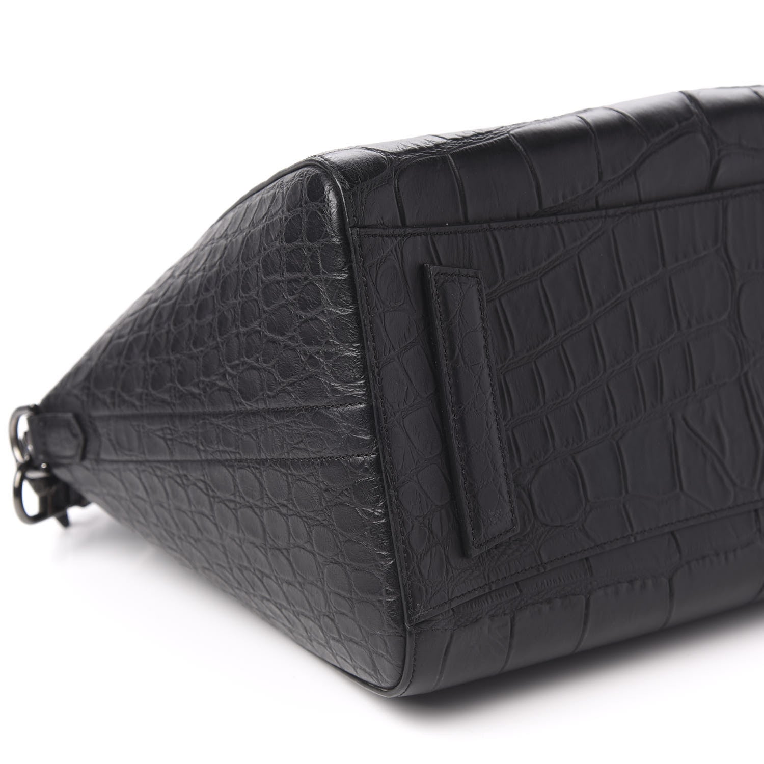 Givenchy Calfskin Crocodile Embossed 3D Stud Medium Antigona Black 6 of 10