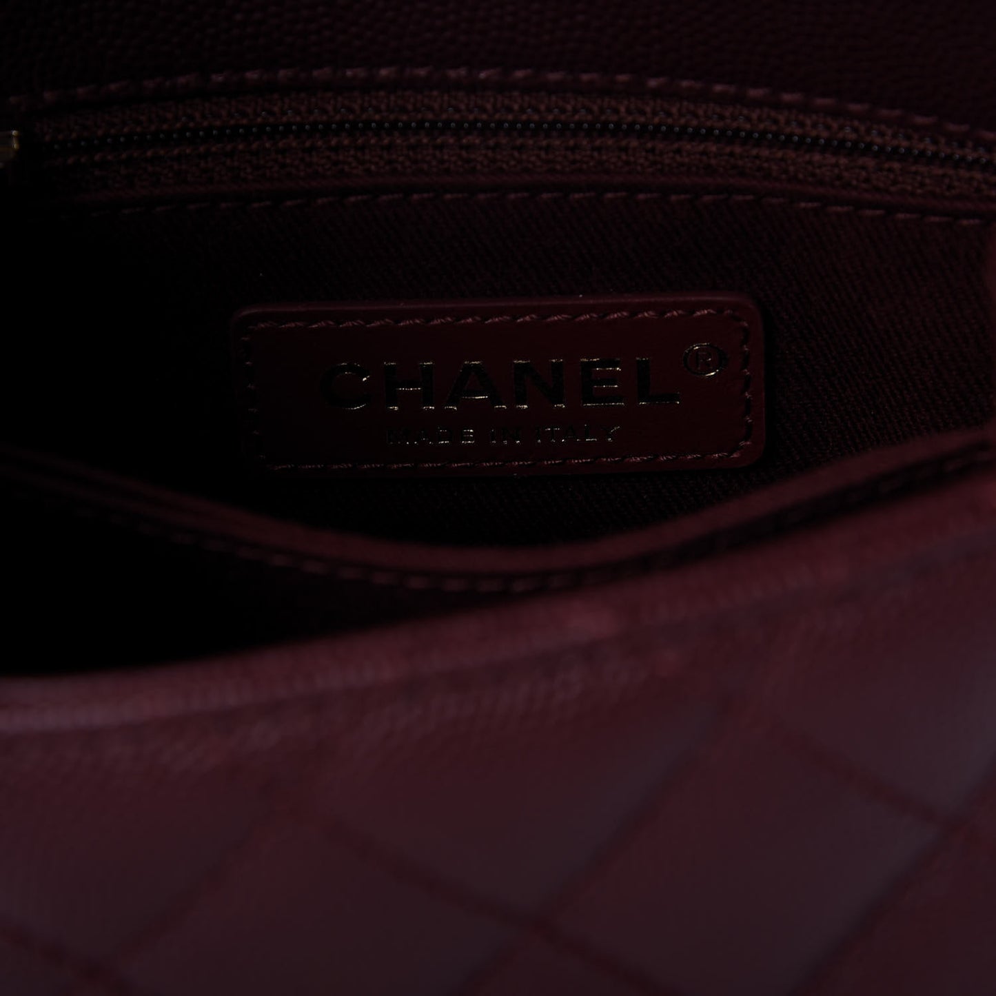 Caviar Quilted Extra Mini Coco Handle Flap Burgundy