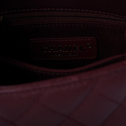 Chanel Caviar Quilted Extra Mini Coco Handle Flap Burgundy 8 of 9