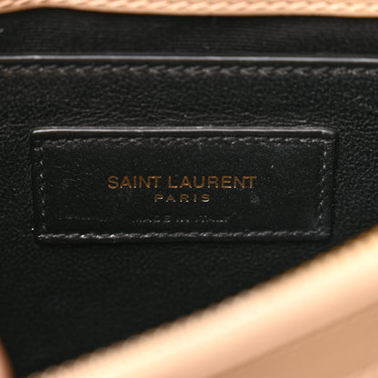 Saint Laurent Calfskin Y Quilted Monogram Small Loulou Chain Satchel Dark Beige 7 of 17