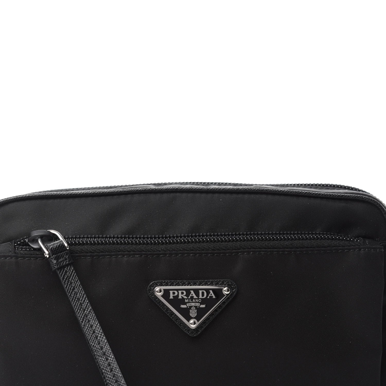 Prada Tessuto Nylon Saffiano Belt Bag Black 11 of 11