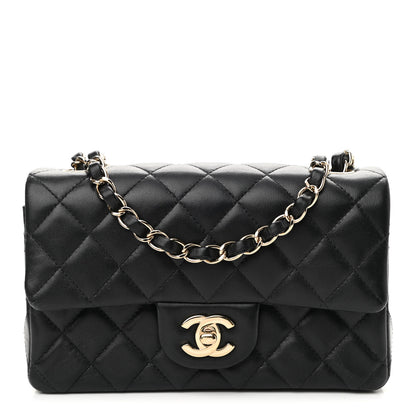 Chanel Lambskin Quilted Mini Rectangular Flap Black 1 of 12