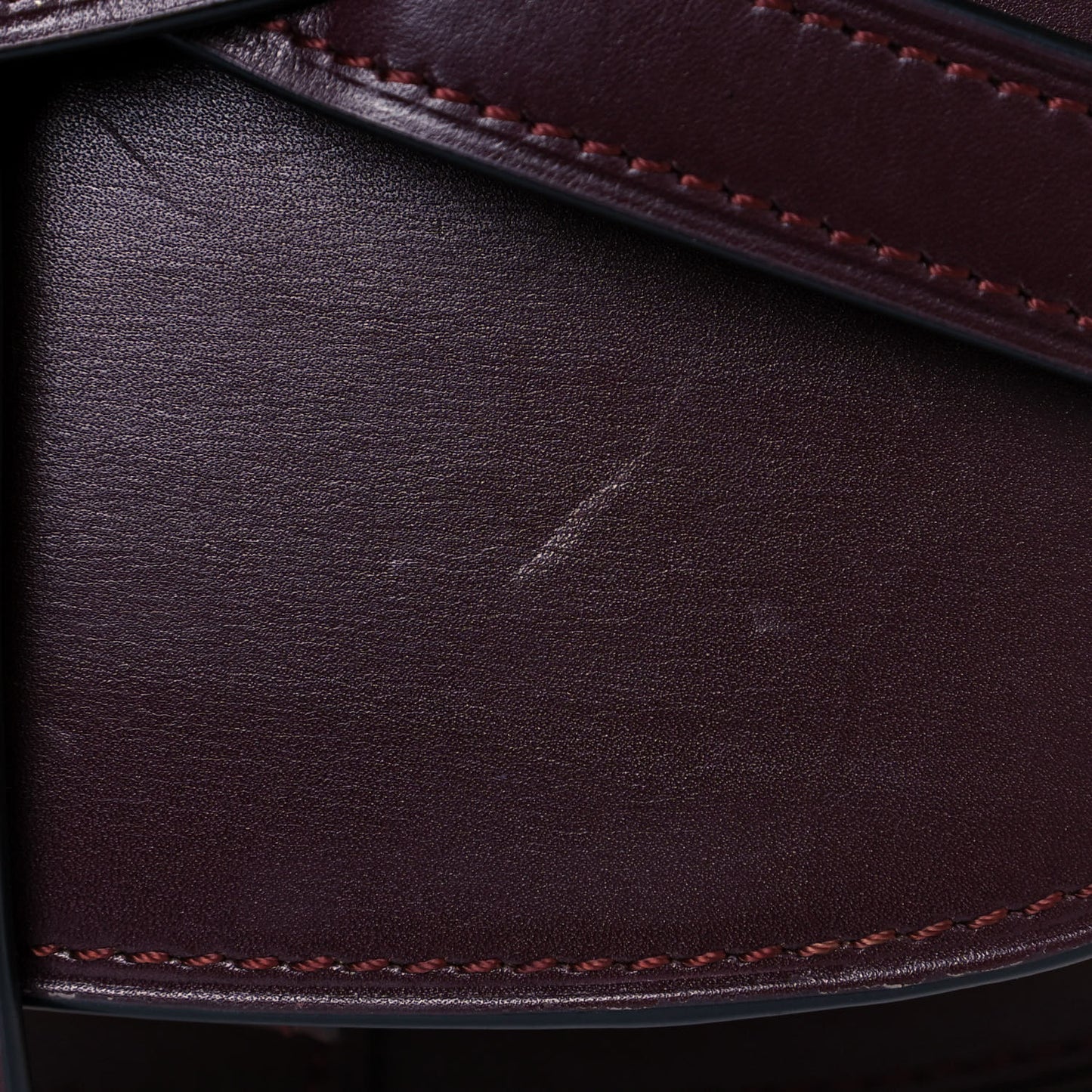 Calfskin Small Metal Gate Crossbody Bag Oxblood