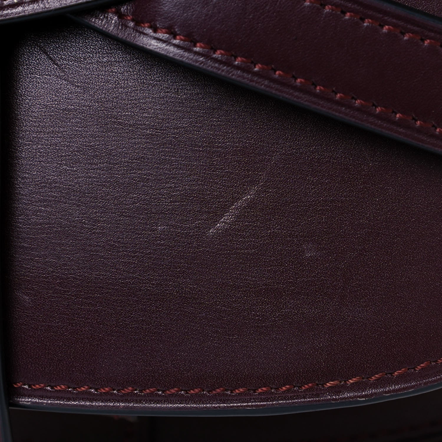Loewe Calfskin Small Metal Gate Crossbody Bag Oxblood 9 of 10