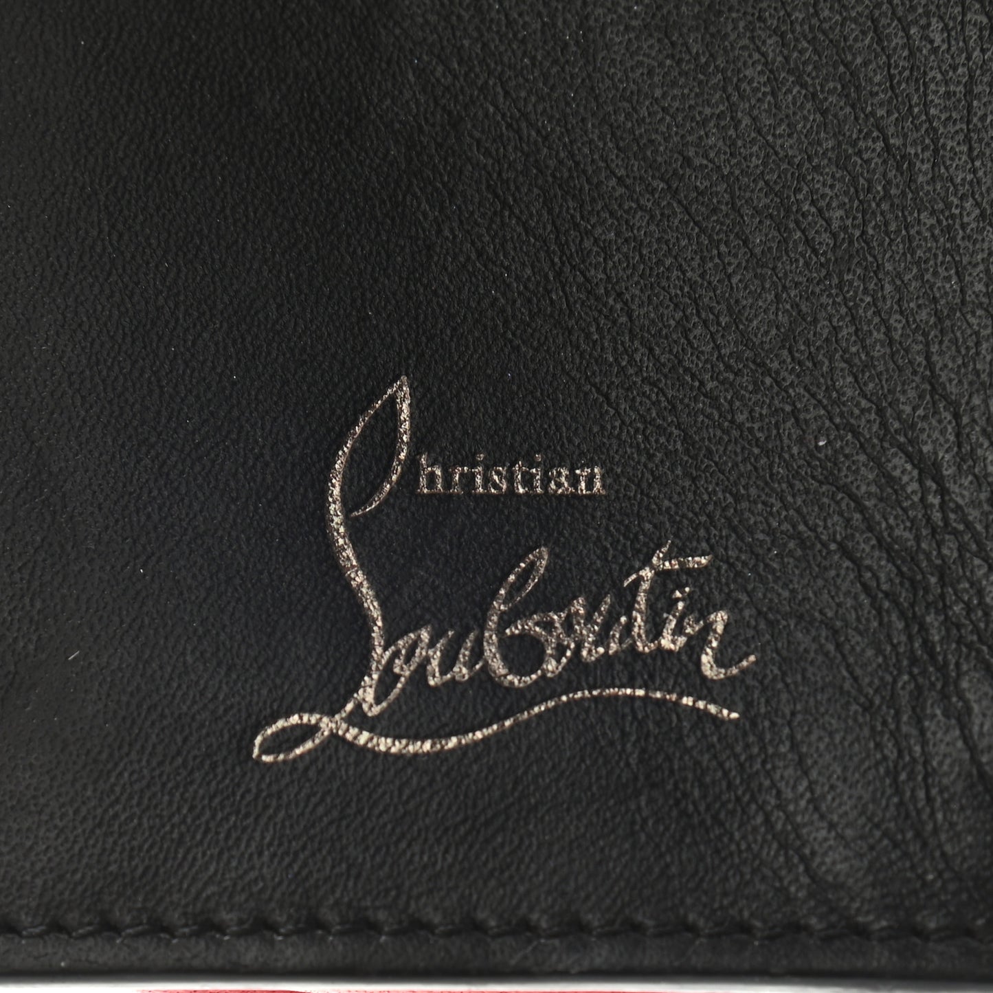 Calfskin Spiked Paros Wallet Black