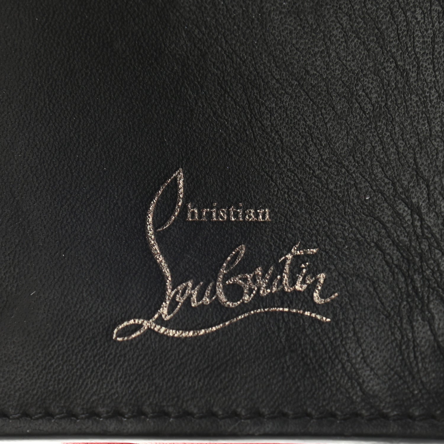 Christian Louboutin Calfskin Spiked Paros Wallet Black 6 of 8