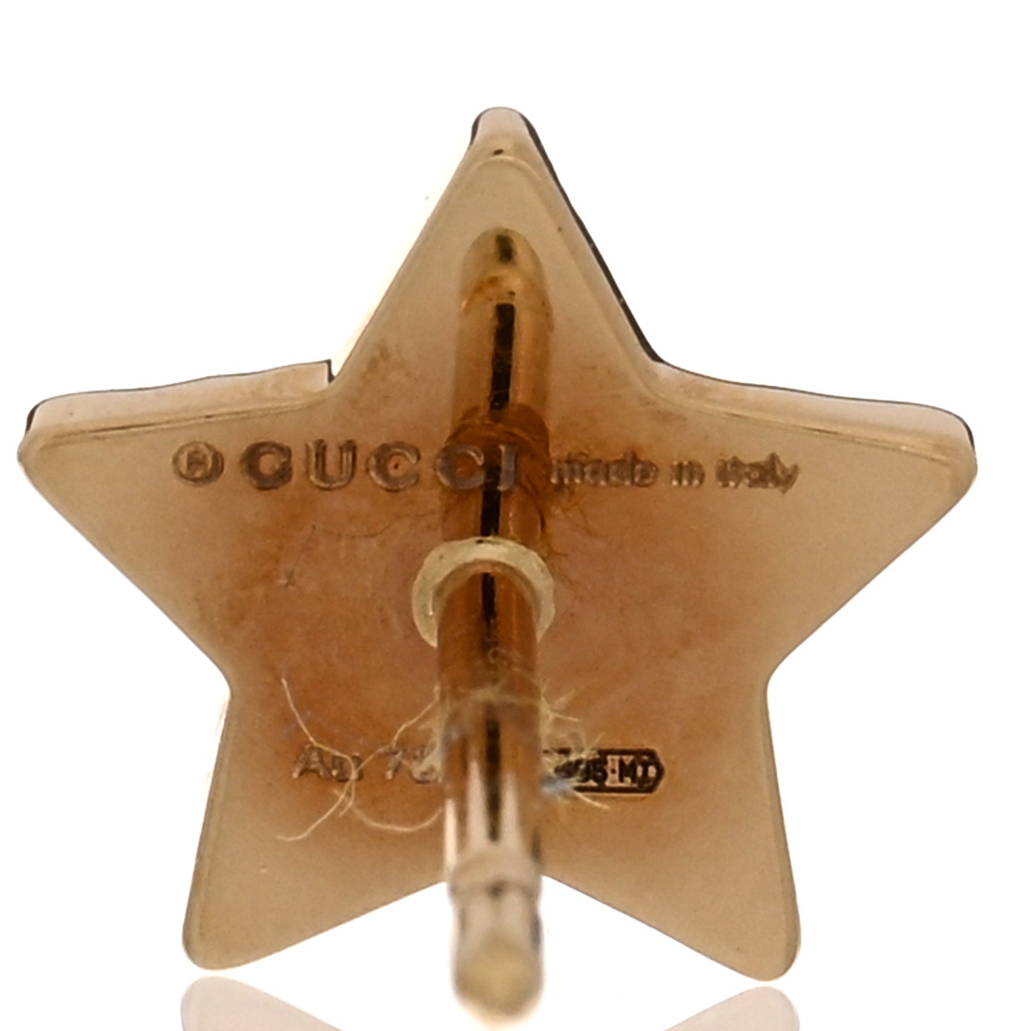 18K Yellow Gold Icon Square Star Earrings