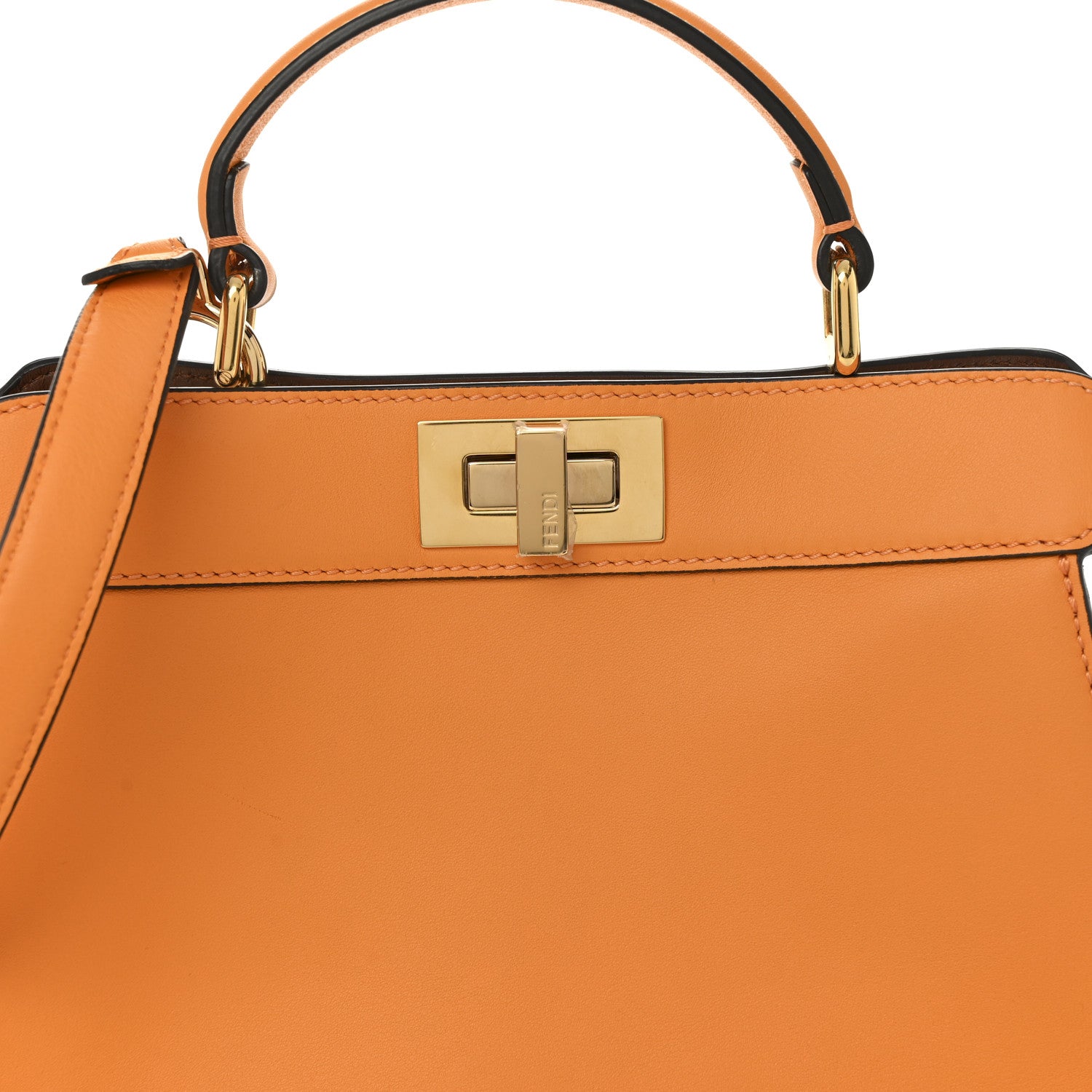 Fendi Vitello Seta Nappa Bi-Color Small Peekaboo I SEE U Satchel