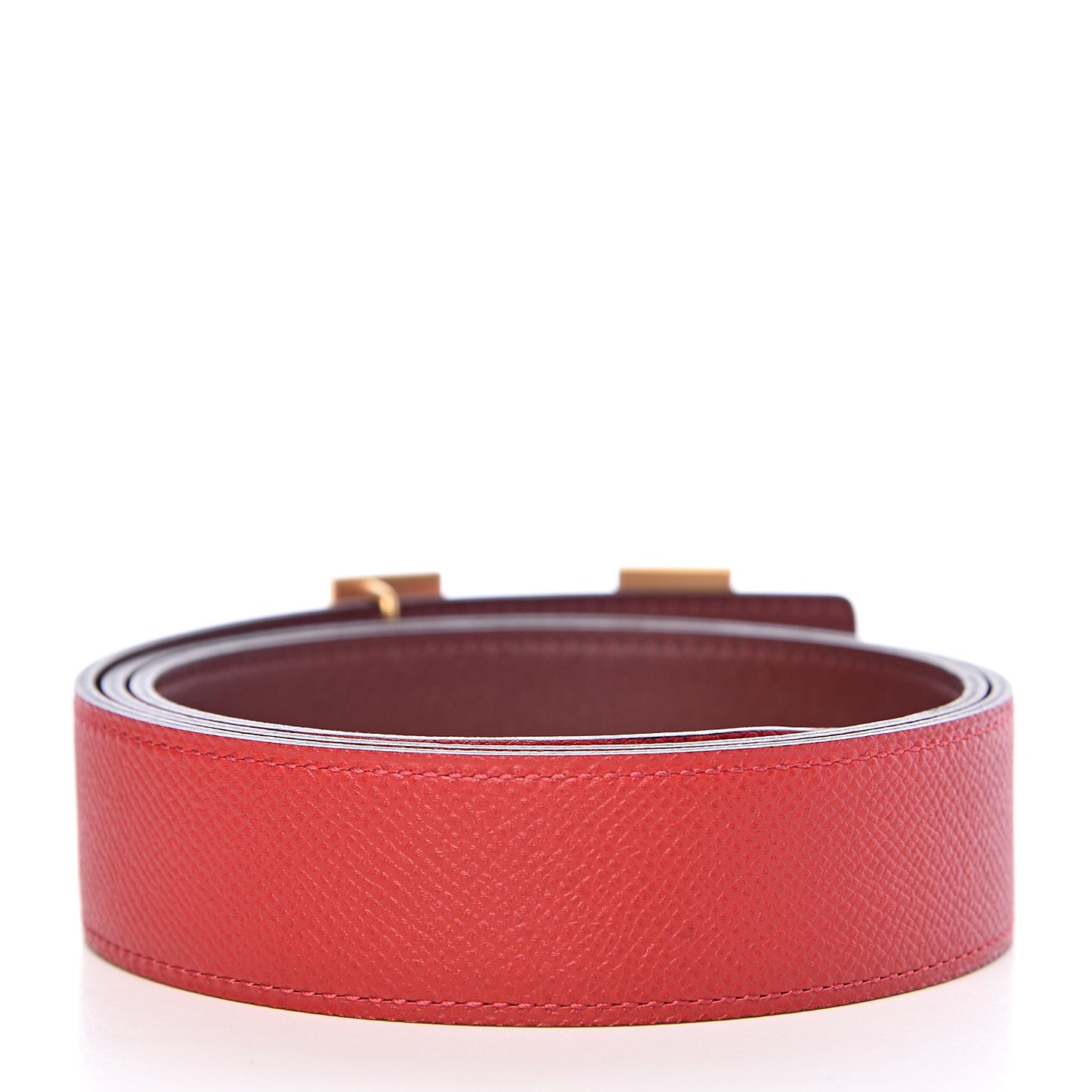 Swift Epsom 32mm H Belt 85 Rouge Casaque Rouge H