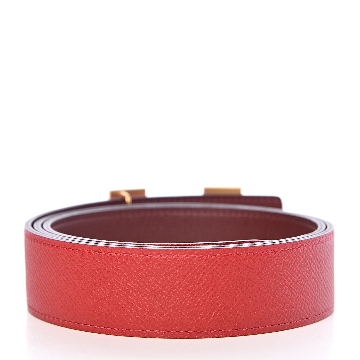 Hermes Swift Epsom 32mm H Belt 85 Rouge Casaque Rouge H 3 of 8