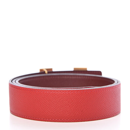 Hermes Swift Epsom 32mm H Belt 85 Rouge Casaque Rouge H 3 of 8